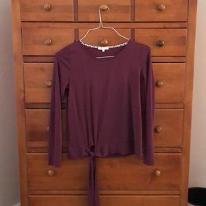 Long Sleeve maroon top
